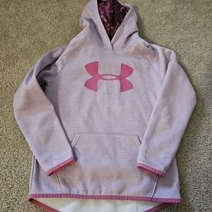 Under Armour Lavender Pullover Hoodie with Pink Logo